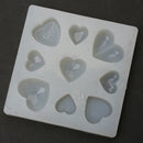 DIY Silicone Gem Beads Pendant Mold Tray Decorating Craft Tools Moulds Jewelry Accessories Heart Shape