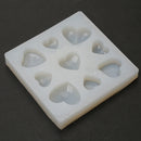 DIY Silicone Gem Beads Pendant Mold Tray Decorating Craft Tools Moulds Jewelry Accessories Heart Shape
