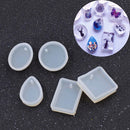 5Pcs Types Silicone Charm Pendant DIY Molds Jewelry Making Tools Moulds with Hole