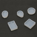 5Pcs Types Silicone Charm Pendant DIY Molds Jewelry Making Tools Moulds with Hole