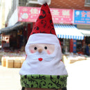 Santa Claus Hat with Delicate Blue and White Embroidery