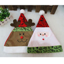 Santa Claus Hat with Delicate Blue and White Embroidery