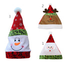 Santa Claus Hat with Delicate Blue and White Embroidery