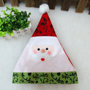 Santa Claus Hat with Delicate Blue and White Embroidery
