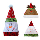 Xma Party Supplier Chirstmas Snowman Hat with Delicate Blue and White Porcelain Flat Embroidery