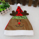 Chirstmas Cute Deer Hat with Delicate Blue and White Porcelain Flat Embroidery