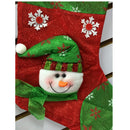 Kids Favour Christmas Sock Fashion Splicing Pattern Snowman Stocking Decoration