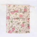 3Pcs Sets Plants Printed Drawstring Sack Dress Underwear Shoes Laundry Storage Bags Tote