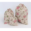 3Pcs Sets Plants Printed Drawstring Sack Dress Underwear Shoes Laundry Storage Bags Tote