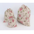 3Pcs Sets Plants Printed Drawstring Sack Dress Underwear Shoes Laundry Storage Bags Tote