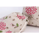 3Pcs Sets Plants Printed Drawstring Sack Dress Underwear Shoes Laundry Storage Bags Tote