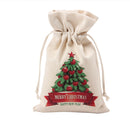 Canvas Storage Bags Christmas Drawstring Gift Candy Pockets Bag Pouch Tote Xmas Tree Design