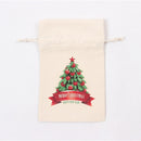Canvas Storage Bags Christmas Drawstring Gift Candy Pockets Bag Pouch Tote Xmas Tree Design