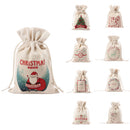 Canvas Storage Bags Christmas Drawstring Gift Candy Pockets Bag Pouch Tote Xmas Tree Design