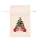 Canvas Storage Bags Christmas Drawstring Gift Candy Pockets Bag Pouch Tote Xmas Tree Design