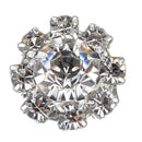 Pack of 10 Rhinestone Buttons Flatback Embellishment for Craft DIY Silver 10mm