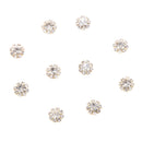 Pack of 10 Rhinestone Buttons Flatback Embellishments for Wedding Hair Bow Craft DIY Gold 10mm