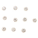 Pack of 10 Rhinestone Buttons Flatback Embellishments for Wedding Hair Bow Craft DIY Gold 10mm