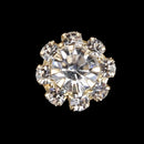Pack of 10 Rhinestone Buttons Flatback Embellishments for Wedding Hair Bow Craft DIY Gold 10mm