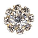 Pack of 10 Rhinestone Buttons Flatback Embellishments for Wedding Hair Bow Craft DIY Gold 10mm