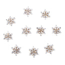 10 Pieces Glitter Crystal Floral Rhinestone Buttons Flatback Embellishments for Wedding Scrapbooking Craft DIY Hair Bow Accessories 28mm