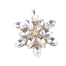 10 Pieces Glitter Crystal Floral Rhinestone Buttons Flatback Embellishments for Wedding Scrapbooking Craft DIY Hair Bow Accessories 28mm