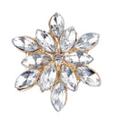 10 Pieces Glitter Crystal Floral Rhinestone Buttons Flatback Embellishments for Wedding Scrapbooking Craft DIY Hair Bow Accessories 28mm