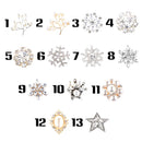 10 Pieces Glitter Crystal Floral Rhinestone Buttons Flatback Embellishments for Wedding Scrapbooking Craft DIY Hair Bow Accessories 28mm
