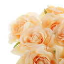 Rose Artificial Single Side Flower DIY Wedding Hair Clip Light Orange
