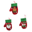 Xmas Tree Candy Holders Gift Bag Mitten Hanging Decor Snowman Santa Deer