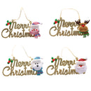 Pack of 4 Merry Christmas Hanging Decor Wall Door Tree Christmas Hangings