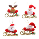 Pack of 4 Merry Christmas Decoration Wall Door Tree Christmas Doll Hangings