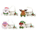 Pack of 4 Merry Christmas Hanging Decorations Wall Door Tree Christmas Decor