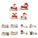 Pack of 4 Merry Christmas Hanging Decorations Wall Door Tree Christmas Decor