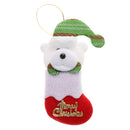 4Pcs/pack Christmas Tree Ornaments Accessories Santa Claus Socks Decoration Gifts