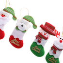 4Pcs/pack Christmas Tree Ornaments Accessories Santa Claus Socks Decoration Gifts