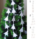 White 3 bunchs of Foam Tree Christmas Tree Hanging Decoration