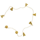 Christmas Tree Hanging Ornament Decoration Gold Bell Ring Chain Xmas Decoration