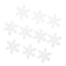 Pack of 10 Acrylic Clear Snowflake with hole Christmas Winter Tree Hanging Ornaments 3cm