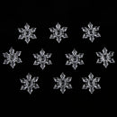 Pack of 10 Acrylic Clear Snowflake with hole Christmas Winter Tree Hanging Ornaments 3cm