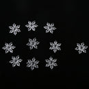 Pack of 10 Acrylic Clear Snowflake with hole Christmas Winter Tree Hanging Ornaments 3cm