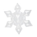 Pack of 10 Acrylic Clear Snowflake with hole Christmas Winter Tree Hanging Ornaments 3cm