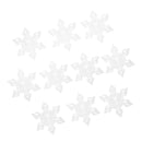 Pack of 10 Acrylic Clear Snowflake with hole Christmas Winter Tree Hanging Ornaments 3cm