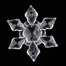 Pack of 10 Acrylic Clear Snowflake with hole Christmas Winter Tree Hanging Ornaments 3cm