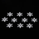 Pack of 10 Acrylic Clear Snowflake with hole Christmas Winter Tree Hanging Ornaments 3cm
