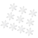 Pack of 10 Acrylic Clear Snowflake with hole Christmas Winter Tree Hanging Ornaments 3.6cm