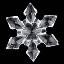 Pack of 10 Acrylic Clear Snowflake with hole Christmas Winter Tree Hanging Ornaments 3.6cm