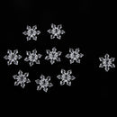 Pack of 10 Acrylic Clear Snowflake with hole Christmas Winter Tree Hanging Ornaments 3.6cm