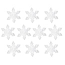 Pack of 10 Acrylic Clear Snowflake with hole Christmas Winter Tree Hanging Ornaments 3.6cm