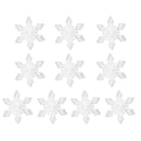 Pack of 10 Acrylic Clear Snowflake with hole Christmas Winter Tree Hanging Ornaments 3.6cm